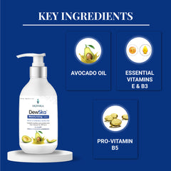 Dewska moisturising lotion with avocado and Vitamin  E for 48 hours deep moisturisation