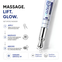 Glodeye 360° Crystal Massager Eye Cream for Dark Circles & Puffiness