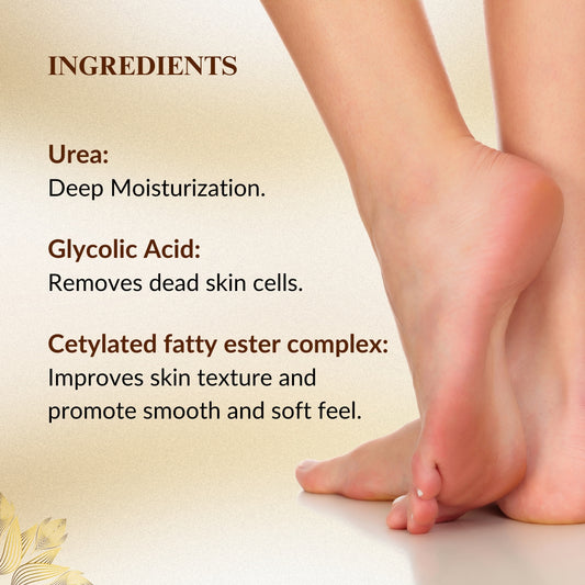 Dewsol Urea cream with glycolic acid, urea, cetylated fatty ester complex for soft and moisturised feet