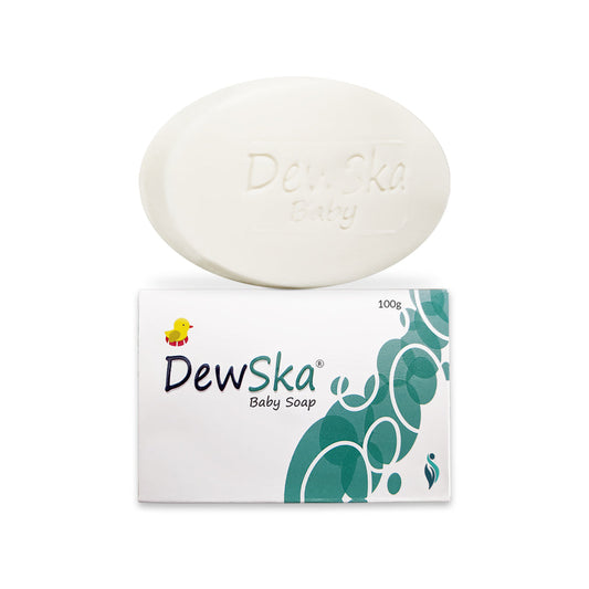 Dewska Baby bath soap rich in vitamin E, olive oil and aloe vera extracts for gentle moisturising (Pack Of 3)