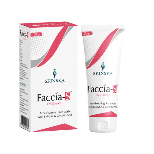 Faccia-S Anti -Acne face wash with salicylic acid and glycolic acid to prevent acne breakouts (Pack Of 2)