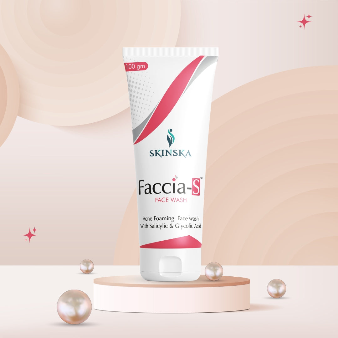 Faccia-S Anti -Acne face wash with salicylic acid and glycolic acid to prevent acne breakouts (Pack Of 2)