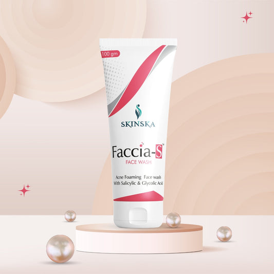 Faccia-S Anti -Acne face wash with salicylic acid and glycolic acid to prevent acne breakouts (Pack Of 2)