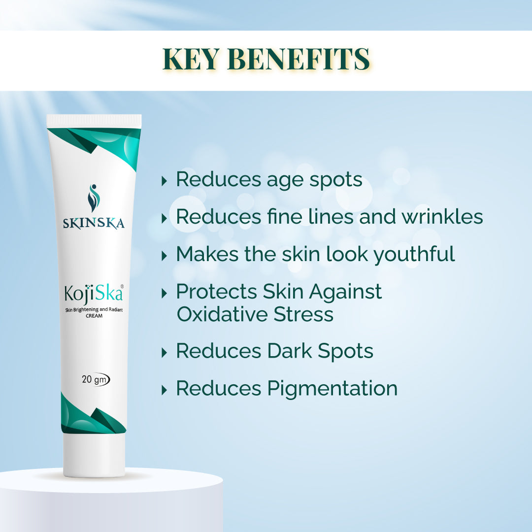 Kojiska cream with Kojic acid 2% Arbutin and glutathione to reduce hyp Skinska UK Kojiska cream with Kojic acid 2% Arbutin and glutathione to reduce hyp Skinska UK