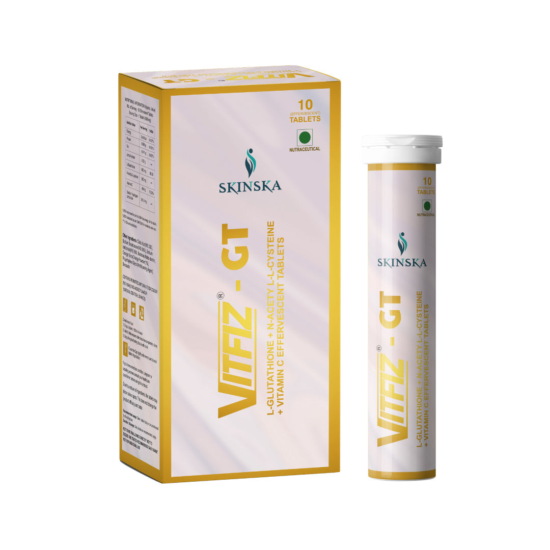 Vitfiz - GT, 10 effervescent tablets with vitamin C, Glutathione and N Skinska UK Vitfiz - GT, 10 effervescent tablets with vitamin C, Glutathione and N Skinska UK